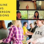 Difference between online and in-person laughter sessions