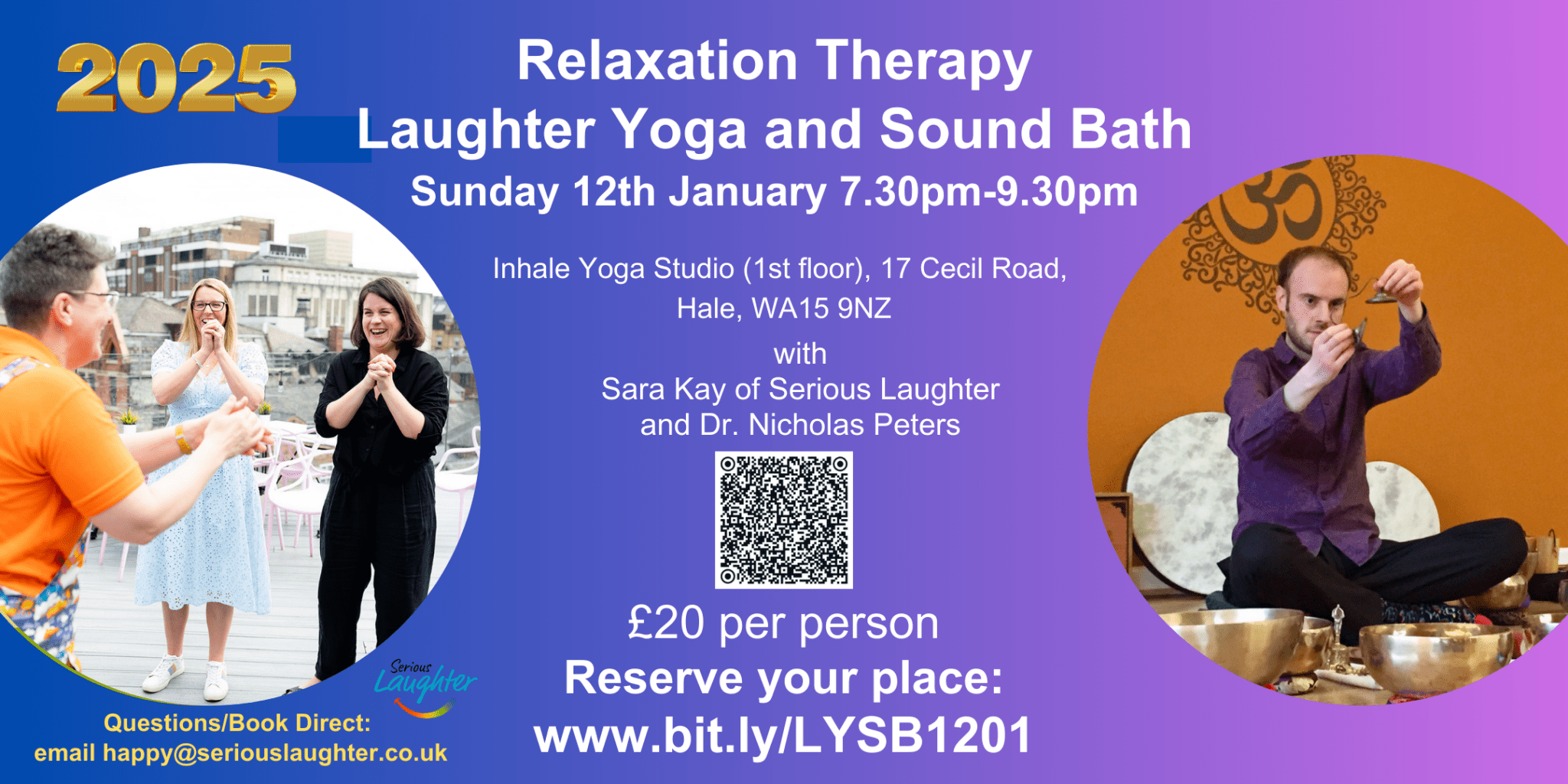 Relaxation Therapy Laughter Yoga Sound Bath Altrincham Manchester