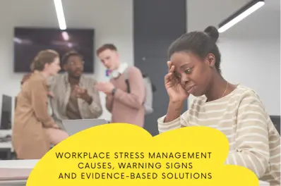 Stressed employee at desk representing workplace stress management challenges in UK organisations