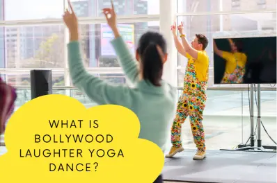 Participants enjoying a Bollywood Laughter Yoga Dance session with Serious Laughter UK